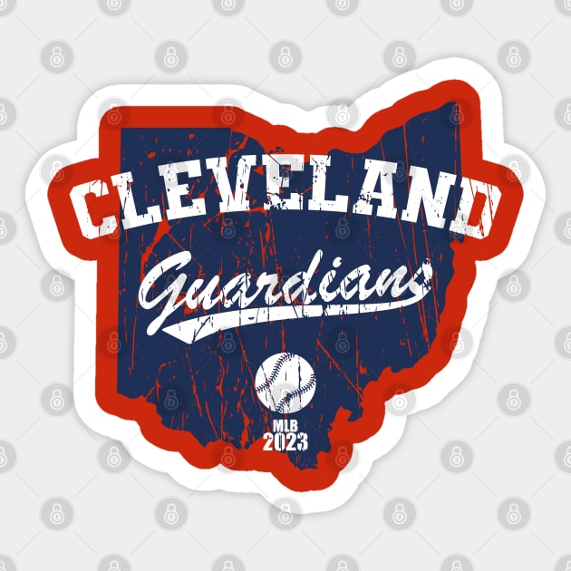 Cleveland, Ohio - Guardians - 2023 Sticker by Nagorniak